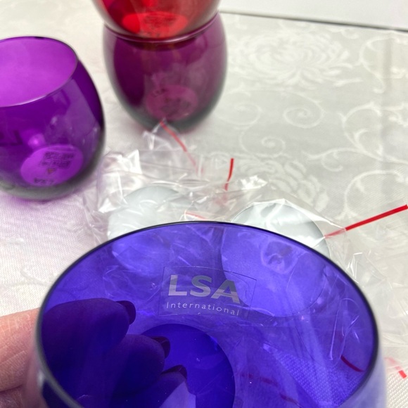 LSA International Colored Glass  Tealight Holders (4pcs.) - Picture 8 of 9